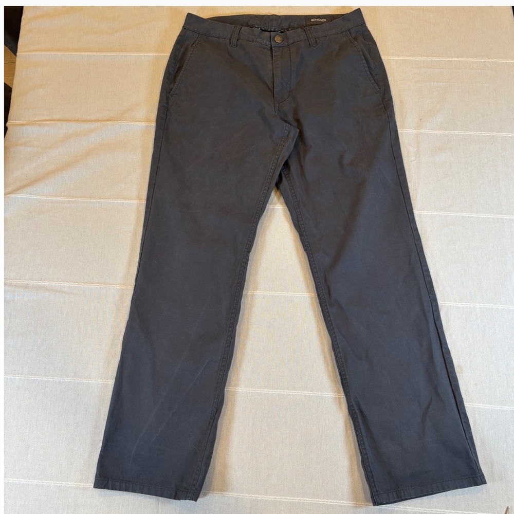 Bonobos Mens Straight Leg Chinos Dark Gray Charcoal Cotton Pants 32x30
